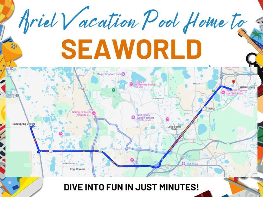 Ariel Private Pool Home Wspa Орландо Экстерьер фото