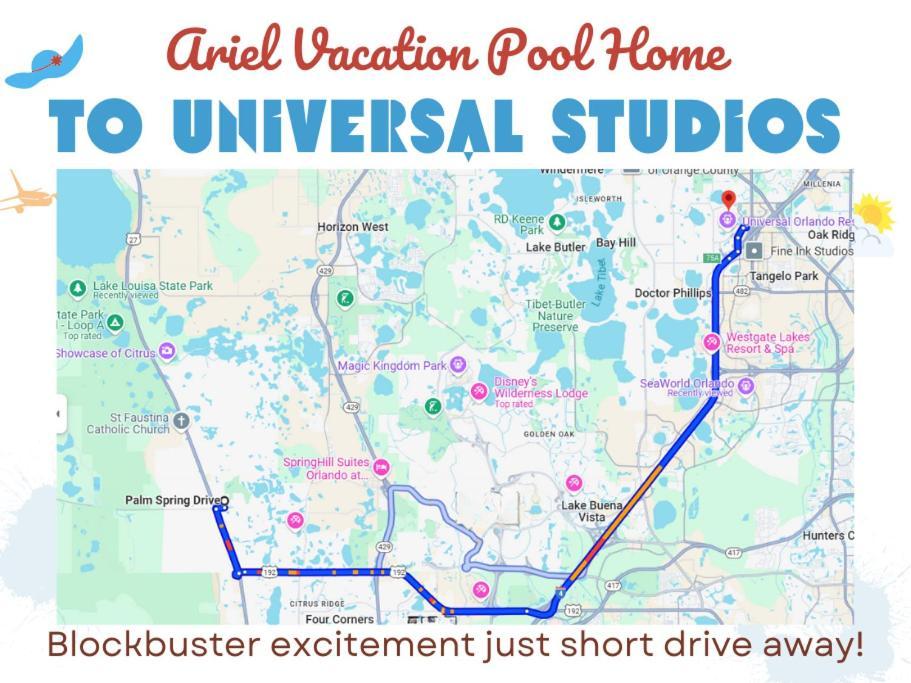 Ariel Private Pool Home Wspa Орландо Экстерьер фото
